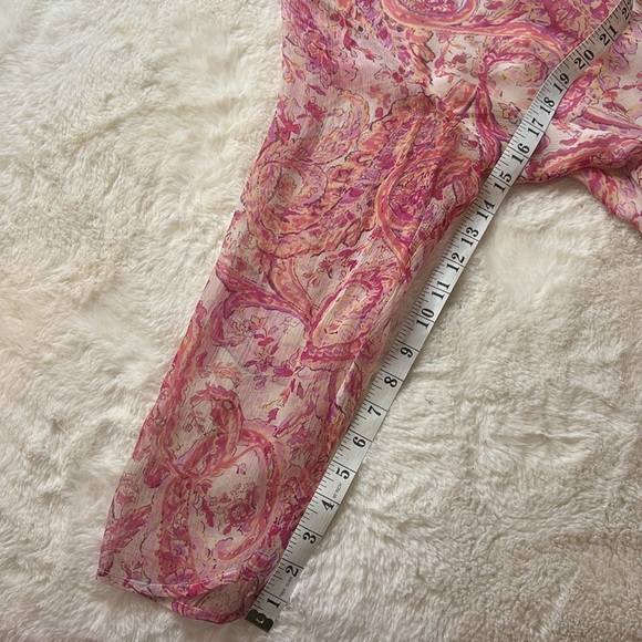 Bob Mackie Studio 💯 % Silk Blouse w/Embroidery Size: 14 Womens - Picture 12 of 15